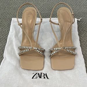 Zara Rhinestone sandal heels